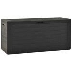 vidaXL Ladă de depozitare pentru grădină, antracit, 116 x 44 x 55 cm vidaXL Ladă de depozitare pentru grădină, antracit, 116 x 44 x 55 cm