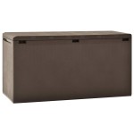 vidaXL Ladă de depozitare pentru grădină, maro, 114 x 47 x 60 cm vidaXL Ladă de depozitare pentru grădină, maro, 114 x 47 x 60 cm