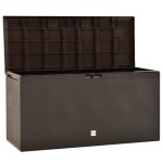 vidaXL Ladă de depozitare pentru grădină, maro, 114 x 47 x 60 cm vidaXL Ladă de depozitare pentru grădină, maro, 114 x 47 x 60 cm