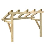 vidaXL Copertină de ușă, 150x100x100 cm, lemn masiv de pin