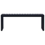 vidaXL Bancă de grădină, negru, 120,5 cm, placă PS vidaXL Bancă de grădină, negru, 120,5 cm, placă PS