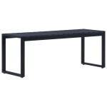 vidaXL Bancă de grădină, negru, 120,5 cm, placă PS vidaXL Bancă de grădină, negru, 120,5 cm, placă PS