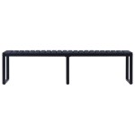 vidaXL Bancă de grădină, negru, 180 cm, placă PS