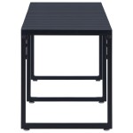vidaXL Bancă de grădină, negru, 180 cm, placă PS