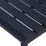 vidaXL Bancă de grădină, negru, 180 cm, placă PS