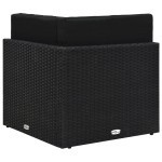 vidaXL Canapea de colț modulară, negru, poliratan vidaXL Canapea de colț modulară, negru, poliratan