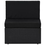 vidaXL Set mobilier de grădină, 2 piese, negru, poliratan vidaXL Set mobilier de grădină, 2 piese, negru, poliratan