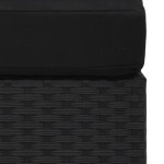 vidaXL Canapea modulară cu 2 locuri, negru, poliratan vidaXL Canapea modulară cu 2 locuri, negru, poliratan