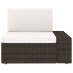 vidaXL Canapea de colț modulară cu cotieră stânga, maro, poliratan vidaXL Canapea de colț modulară cu cotieră stânga, maro, poliratan