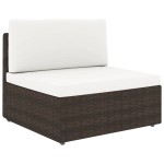 vidaXL Set mobilier de grădină, 2 piese, maro, poliratan