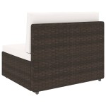 vidaXL Set mobilier de grădină, 2 piese, maro, poliratan