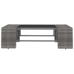 vidaXL Set mobilier de grădină, 2 piese, gri, poliratan vidaXL Set mobilier de grădină, 2 piese, gri, poliratan
