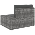 vidaXL Canapea modulară cu 2 locuri, gri, poliratan vidaXL Canapea modulară cu 2 locuri, gri, poliratan