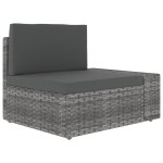 vidaXL Set mobilier de grădină, 3 piese, gri, poliratan vidaXL Set mobilier de grădină, 3 piese, gri, poliratan