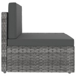 vidaXL Set mobilier de grădină, 3 piese, gri, poliratan vidaXL Set mobilier de grădină, 3 piese, gri, poliratan