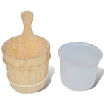 vidaXL Accesorii saună 5 p găleată lingură clepsidră termo-higrometru vidaXL Accesorii saună 5 p găleată lingură clepsidră termo-higrometru