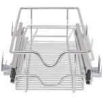 vidaXL Coș din sârmă retractabil, 2 buc., argintiu, 300 mm vidaXL Coș din sârmă retractabil, 2 buc., argintiu, 300 mm
