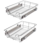 vidaXL Coșuri din sârmă retractabile, 2 buc., argintiu, 400 mm vidaXL Coșuri din sârmă retractabile, 2 buc., argintiu, 400 mm