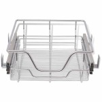 vidaXL Coșuri din sârmă retractabile, 2 buc., argintiu, 400 mm vidaXL Coșuri din sârmă retractabile, 2 buc., argintiu, 400 mm