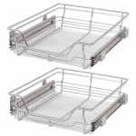 vidaXL Coșuri din sârmă retractabile, 2 buc., argintiu, 500 mm vidaXL Coșuri din sârmă retractabile, 2 buc., argintiu, 500 mm