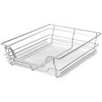 vidaXL Coșuri din sârmă retractabile, 2 buc., argintiu, 500 mm vidaXL Coșuri din sârmă retractabile, 2 buc., argintiu, 500 mm