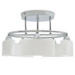 vidaXL Lustră cu abajururi din sticlă elipsoide, 5 becuri E14, 200 W vidaXL Lustră cu abajururi din sticlă elipsoide, 5 becuri E14, 200 W