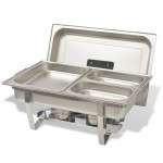 vidaXL Set vase încălzire mâncare, 2 piese, oțel inoxidabil vidaXL Set vase încălzire mâncare, 2 piese, oțel inoxidabil