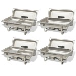 vidaXL Set vase încălzire mâncare, 4 piese, oțel inoxidabil vidaXL Set vase încălzire mâncare, 4 piese, oțel inoxidabil