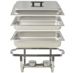 vidaXL Set vase încălzire mâncare, 4 piese, oțel inoxidabil vidaXL Set vase încălzire mâncare, 4 piese, oțel inoxidabil