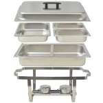 vidaXL Set vase încălzire mâncare, 4 piese, oțel inoxidabil vidaXL Set vase încălzire mâncare, 4 piese, oțel inoxidabil