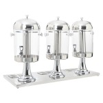 vidaXL Dozator triplu de suc, oțel inoxidabil, 3 x 8 L vidaXL Dozator triplu de suc, oțel inoxidabil, 3 x 8 L
