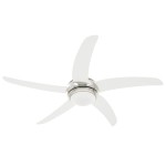 vidaXL Ventilator tavan decorativ cu iluminare, 128 cm, alb vidaXL Ventilator tavan decorativ cu iluminare, 128 cm, alb