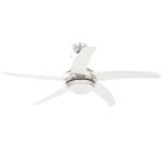 vidaXL Ventilator tavan decorativ cu iluminare, 128 cm, alb vidaXL Ventilator tavan decorativ cu iluminare, 128 cm, alb