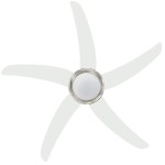 vidaXL Ventilator tavan decorativ cu iluminare, 128 cm, alb vidaXL Ventilator tavan decorativ cu iluminare, 128 cm, alb