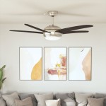 vidaXL Ventilator tavan decorativ cu iluminare, 128 cm, maro vidaXL Ventilator tavan decorativ cu iluminare, 128 cm, maro