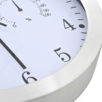 vidaXL Ceas perete, mecanism cuarț, higrometru/termometru, alb, 30 cm vidaXL Ceas perete, mecanism cuarț, higrometru/termometru, alb, 30 cm