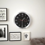 vidaXL Ceas perete mecanism cuarț, higrometru/termometru, negru, 30 cm