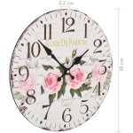 vidaXL Ceas de perete vintage, 30 cm, floare vidaXL Ceas de perete vintage, 30 cm, floare