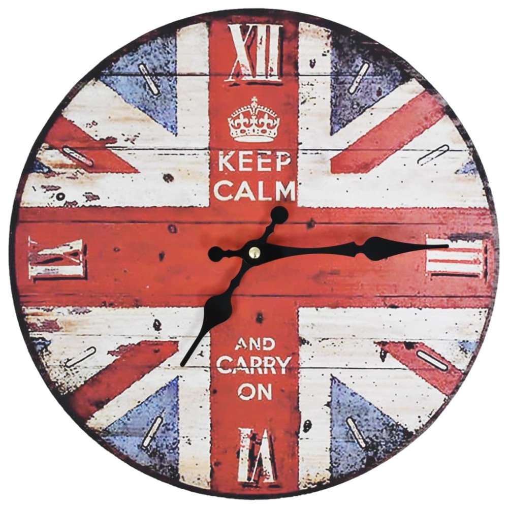 vidaXL Ceas de perete vintage UK, 30 cm