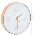 vidaXL Ceas de perete, 30 cm, aspect cupru vidaXL Ceas de perete, 30 cm, aspect cupru