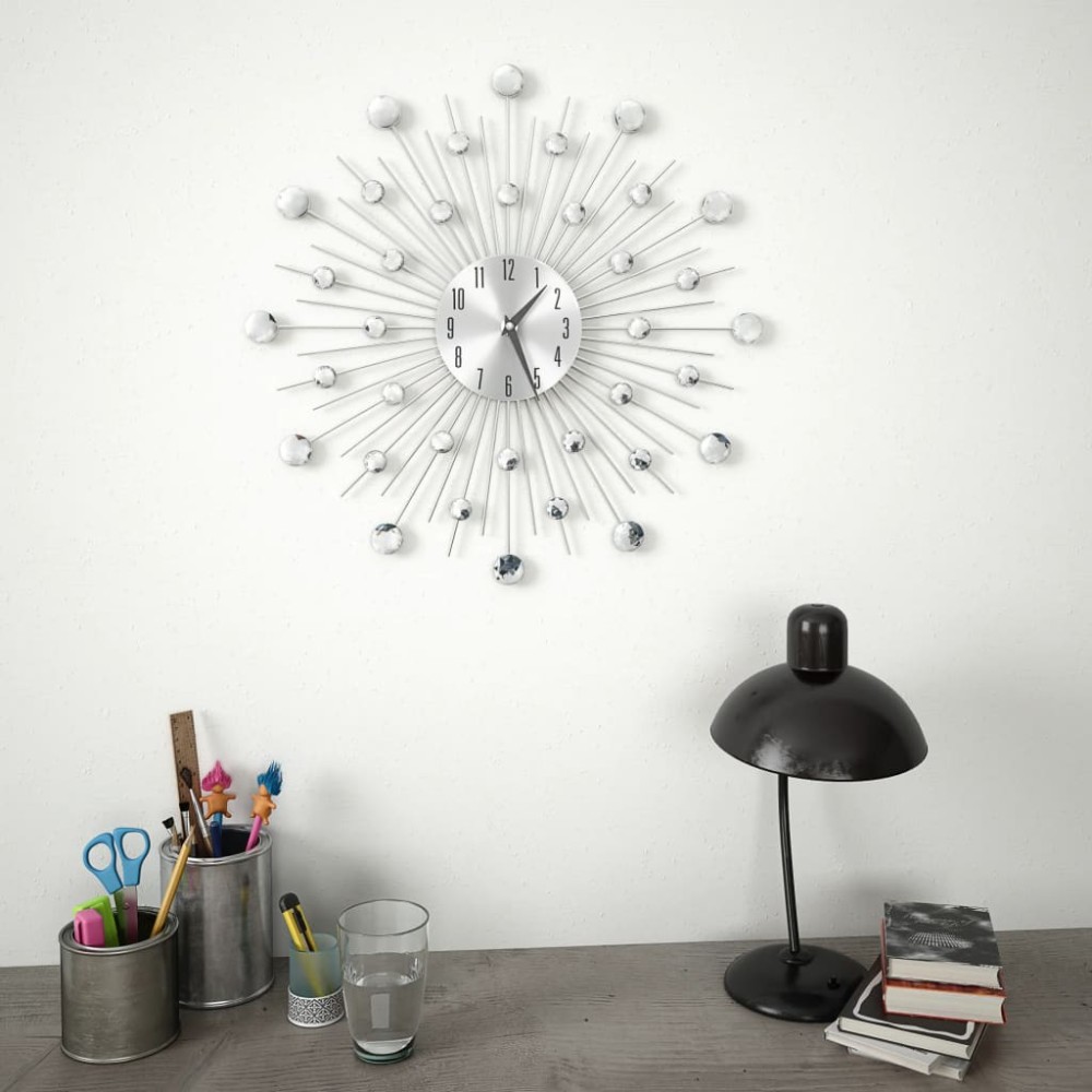 vidaXL Ceas de perete, mecanism cuarț, 50 cm, design modern