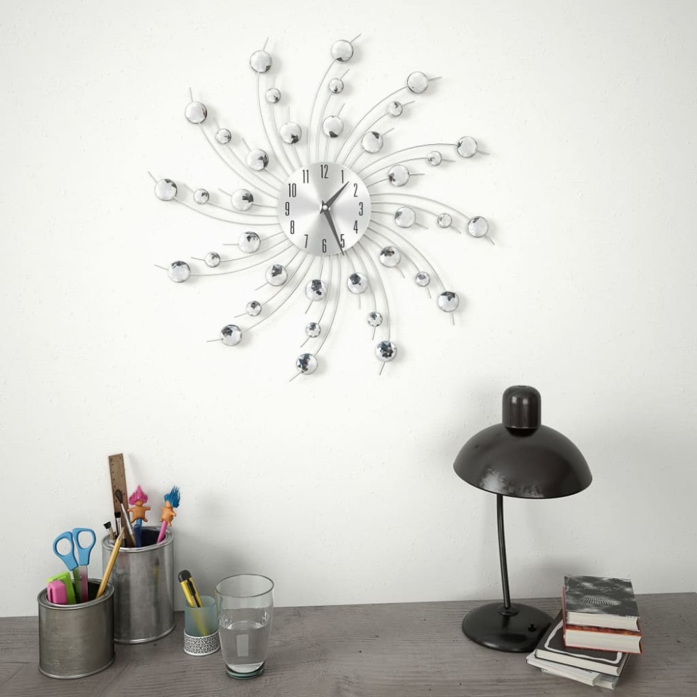 vidaXL Ceas de perete, mecanism cuarț, 50 cm, design modern
