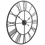 vidaXL Ceas de perete vintage, cu cuarț, lemn și metal, XXL, 80 cm