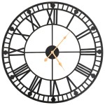 vidaXL Ceas de perete vintage, cu cuarț, mecanism metal, 60 cm, XXL vidaXL Ceas de perete vintage, cu cuarț, mecanism metal, 60 cm, XXL
