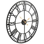 vidaXL Ceas de perete vintage, cu cuarț, mecanism metal, 60 cm, XXL vidaXL Ceas de perete vintage, cu cuarț, mecanism metal, 60 cm, XXL