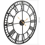 vidaXL Ceas de perete vintage, cu cuarț, mecanism metal, 60 cm, XXL vidaXL Ceas de perete vintage, cu cuarț, mecanism metal, 60 cm, XXL