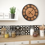 vidaXL Ceas de perete vintage, cu cuarț, lemn și metal, XXL, 60 cm vidaXL Ceas de perete vintage, cu cuarț, lemn și metal, XXL, 60 cm