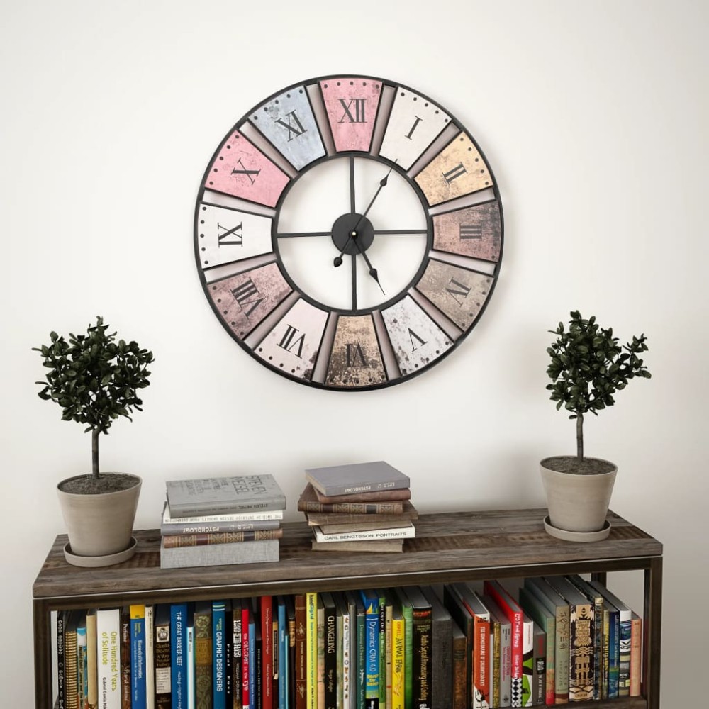 vidaXL Ceas de perete vintage, 60 cm, cu mecanism cuarț, XXL
