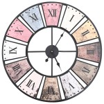vidaXL Ceas de perete vintage, 60 cm, cu mecanism cuarț, XXL vidaXL Ceas de perete vintage, 60 cm, cu mecanism cuarț, XXL