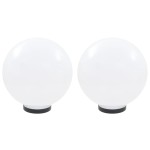 vidaXL Lămpi bol cu LED, 2 buc, sferice, 30 cm, PMMA vidaXL Lămpi bol cu LED, 2 buc, sferice, 30 cm, PMMA